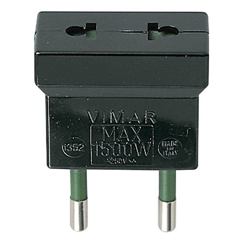 Adaptador Euroamericano 2p 10a 250v S10 Negro