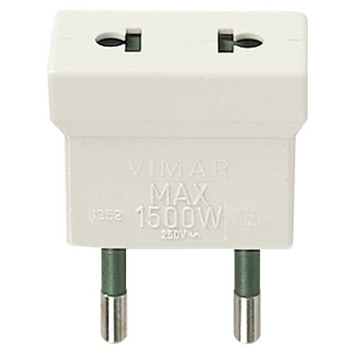 Adaptador Euroamericano 2p 10a 250v S10 Blanco