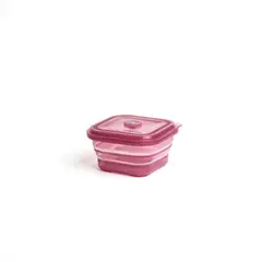 STACK N STOCK - Contenedor de Silicona Platino 400 ml. Guinda Colapsable