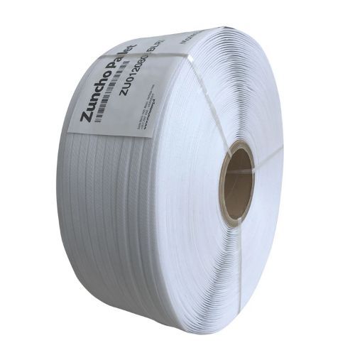 Zuncho de 12mm Pallet A100 Blanco Rulet Rollo de 2000m