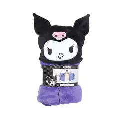 MASHINI - Manta capucha 3D 75x180 cm diseño Kuromi