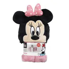 MASHINI - Manta capucha 3D 75x180 cm diseño Minnie