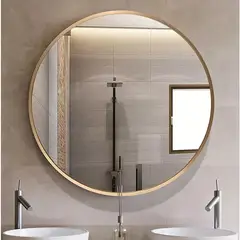 GENERICO - Espejo Redondo 100CM Marco Dorado Taller Sin Fronteras