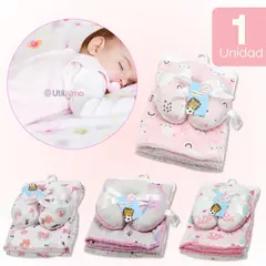UTILISIMO - Set Manta Frazada Polar Para Bebé Niña + Cojín Para Cuello Surtidos
