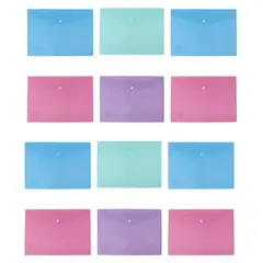 GENERICO - Pack de 12 Sobres Plásticos para Documentos 23x32 cm A4