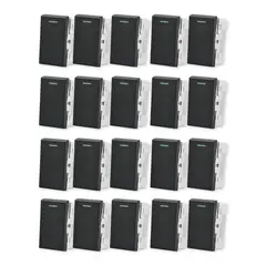 WANT - Pack 20 Módulo Interruptor Metálico 9/24 250V - Negro