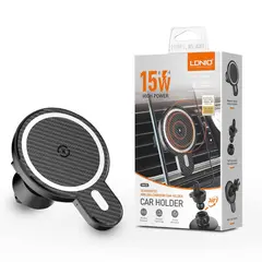 GENERICO - HOLDER BASE PARA AUTO CON CARGADOR MAGNETICO 15W