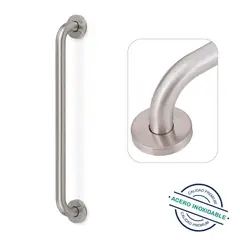 GLOMED - Barra Seguridad Baño Acero Inoxidable 91 Cm MAXCARE