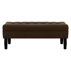 BODEVIR - Banqueta Wood 2C Felpa 00 Chocolate