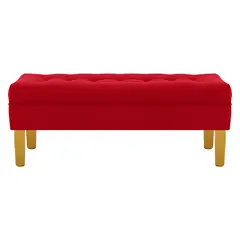 BODEVIR - Banqueta Wood 2C Felpa 01 Rojo