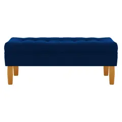 BODEVIR - Banqueta Wood 2C Felpa 04 Azul Marino
