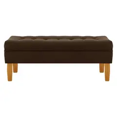 BODEVIR - Banqueta Wood 2C Felpa 04 Chocolate