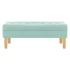 BODEVIR - Banqueta Wood 2C Felpa 05 Verde Agua