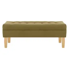 BODEVIR - Banqueta Wood 2C Felpa 05 Verde Musgo