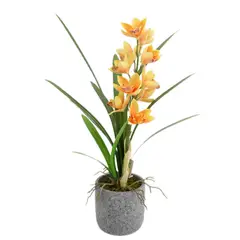 VADELL - ORQUIDEA SILVESTRE NARANJO EN MACETERO 56CM