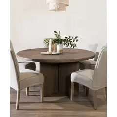 AMOBLE - Mesa De Comedor Asola Café Redondo