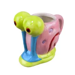 GENERICO - Taza Tazón 3D cerámica Gary Bob Esponja.