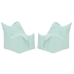 BODEVIR - Set Pouf Potter 1C Felpa Verde Agua