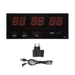 GENERICO - Reloj Electrónico con Calendario LED Reloj de Pared Digital