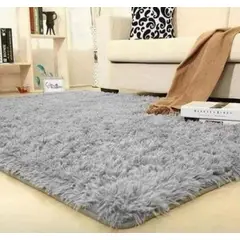 GENERICO - Alfombra Peluda Living 150x200cm Antideslizante Gris Invierno Verano