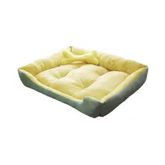 BABYLUNA - Cama Para Mascotas XL Con Juguete Máxima Comodidad Amarilla