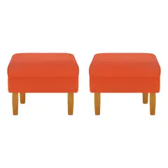 BODEVIR - Set Pouf Provenza Liso 1C Felpa 04 Naranjo