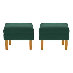 BODEVIR - Set Pouf Provenza Liso 1C Felpa 04 Verde Botella