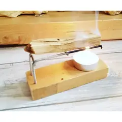 GENERICO - Pack Quemador De Palo Santo Con Vela Y Palo Santo Sahumerio