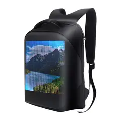 GENERICO - Mochila LED Cuadrada Con Pantalla a Color