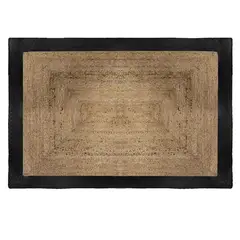 ATMOSPHERA - Alfombra de Yute con Borde Negro 120x170 cm