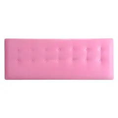 BODEVIR - Respaldo Botone Felpa 1.5 Plaza Rosado
