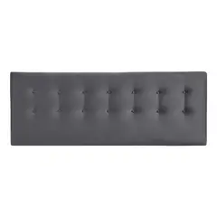 BODEVIR - Respaldo Botone Felpa 2 Plazas Gris