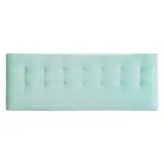 BODEVIR - Respaldo Botone Felpa 2 Plazas Verde Agua