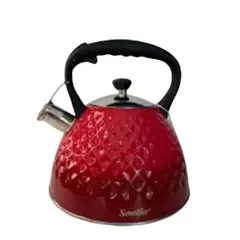 GENERICO - Elegante Hervidor Silbadora Tetera 3Lts Roja