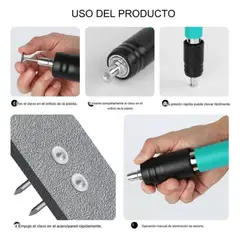 GENERICO - Pistola De Fijación De Pared,acero,madera + 100clavos