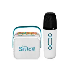 XTECH - XTS-D622ST Parlante Bluetooth Disney Stitch para Karaoke, Micrófono, USB-C, Azul