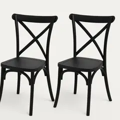 MOBOI - Pack 2 Sillas CrossBack Negra