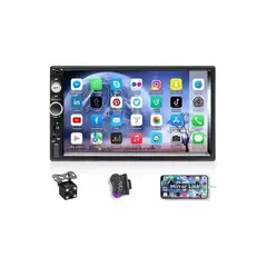 GENERICO - Radio para auto cámara retroceso color negro