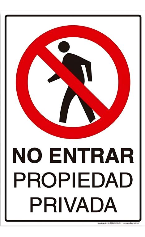 20x30cm Señal De Advertencia No Entrar Propiedad Privada
