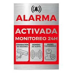 GENERICO - 20x30cm Señal De Advertencia Alarma Vigilancia Banco Hogar