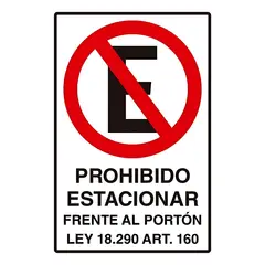 GENERICO - 20x30cm Señal De Prohibido Estacionar Frente Al Portón