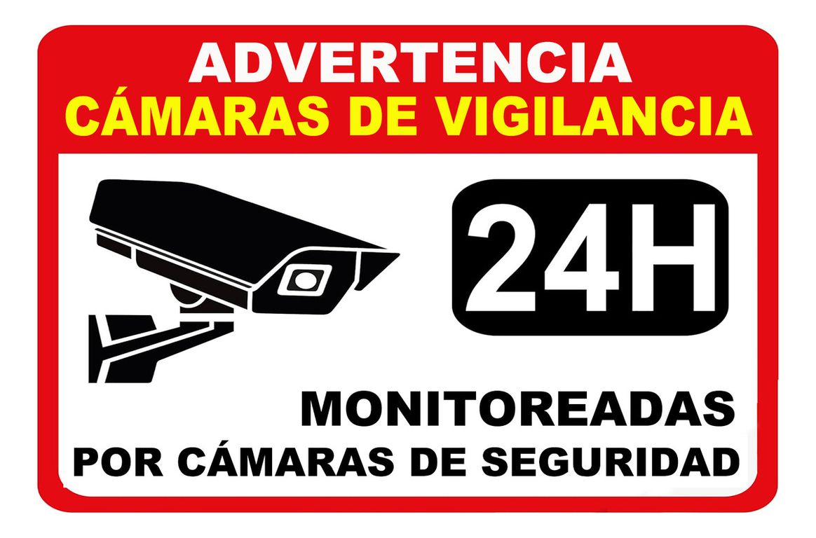 30x20cm Señal De Cámara De Seguridad Hogar Oficina Tienda