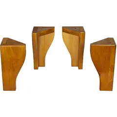 BLOCCARE - Kit 4 Patas Universales Para Cama Europea - Miel 19.5 cm