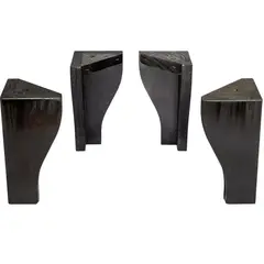 BLOCCARE - Kit 4 Patas Universales Para Cama Europea - Negro 19.5 cm