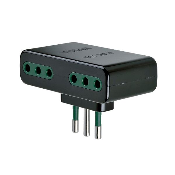 Adaptador Múltiple 2p+T 10a 250v Pl S11 Negro