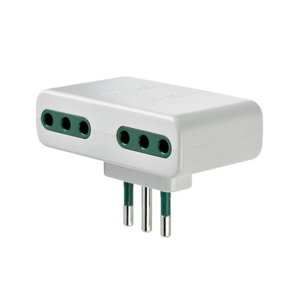 Adaptador Múltiple 2p+T 10a 250v Pl S11 Blanco