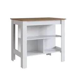 BE DESIGN - Isla De Cocina Blanco Miel Moveli