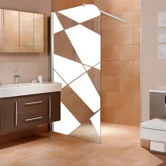 JOYTEK - Mampara Fija Curva de Vidrio para Baño de 12 mm 190x90 cm