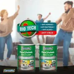 CERESITA - Esmalte al Agua Pieza y Fachada Satinado 1 galón Blanco