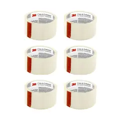 3M - Pack 6 Cintas De Embalaje Transparente 301 - 48mm X 37mts